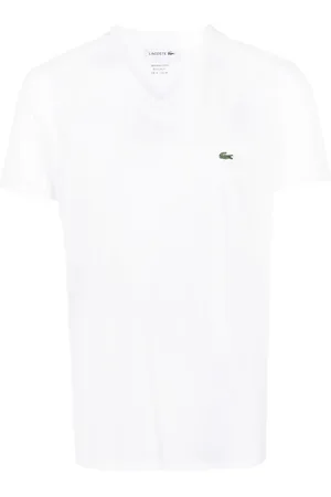 Lacoste Camiseta con parche del logo y cuello en V