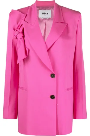 Msgm Blazer con doble botonadura y lazo