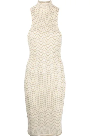 Isa Boulder Vestido midi de punto calado Cactus