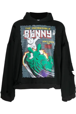 Natasha Zinko Sudadera con capucha y motivo The Incredible Bunny