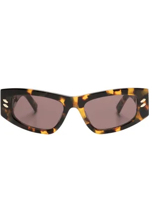 Stella McCartney Gafas de sol rectangulares con efecto carey