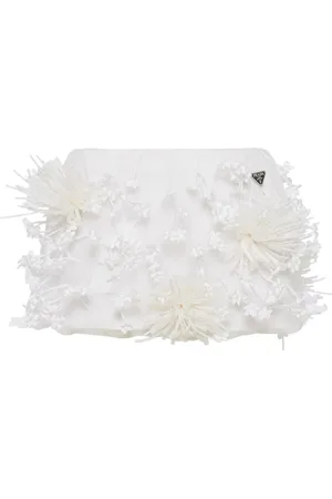 Prada Minifalda de organza bordada