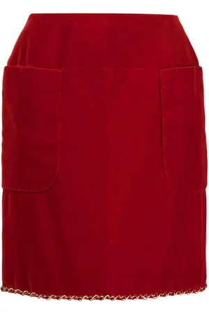 CHANEL Minifalda con ribete de cadena 1990