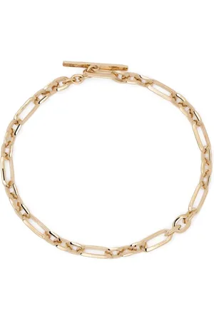Lizzie Mandler Pulsera de cadena figaro en oro amarillo de 18kt