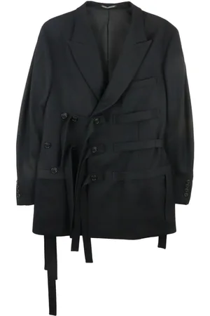 YOHJI YAMAMOTO Blazer Worsted Tasmania con cinturón