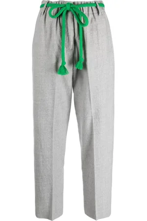 ALYSI Pantalones rectos con cinturón
