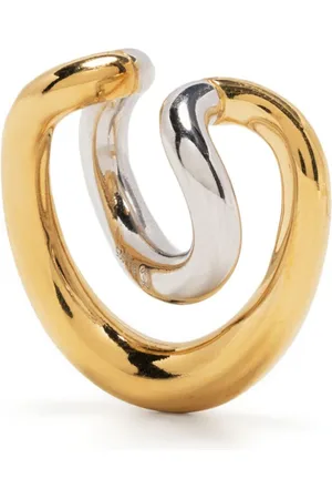 CHARLOTTE CHESNAIS Pendiente earcuff Initial a dos tonos