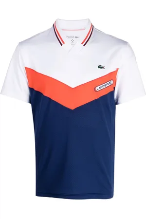 Lacoste Polo a paneles con parche del logo