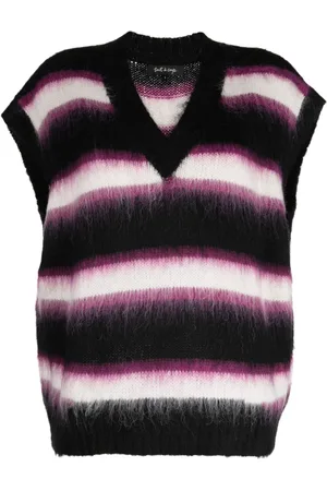 tout a coup Chaleco a rayas con cuello en V