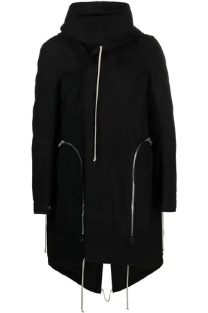 Rick Owens Abrigo Bauhaus Fishtail con capucha