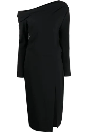 THEORY Vestido midi con hombros descubiertos
