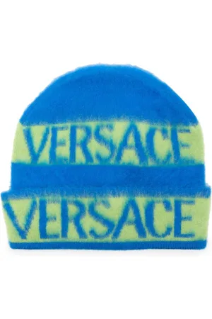 VERSACE Gorro con logo en intarsia