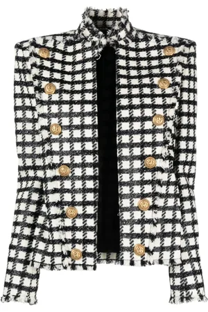 Balmain Chaqueta a cuadros