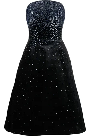 JEAN-LOUIS SABAJI Vestido midi con aplique de cristales