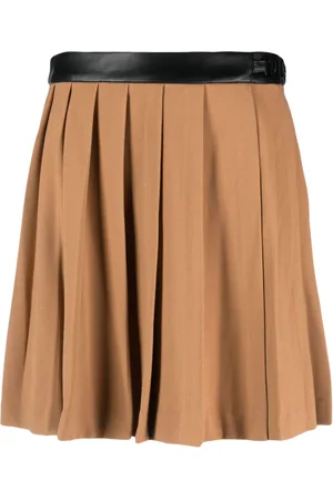 DKNY Minifalda plisada de talle medio