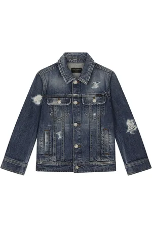 Dolce & Gabbana Chaqueta vaquera con detalles rasgados