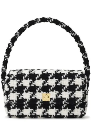 ANINE BING Bolso de hombro Nico con motivo pied de poule