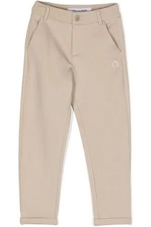 Trussardi Pantalones rectos con logo bordado