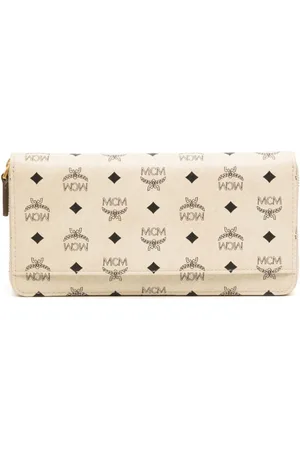 MCM Cartera con monograma y cremallera