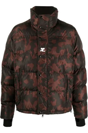 Courrèges Plumífero con motivo militar