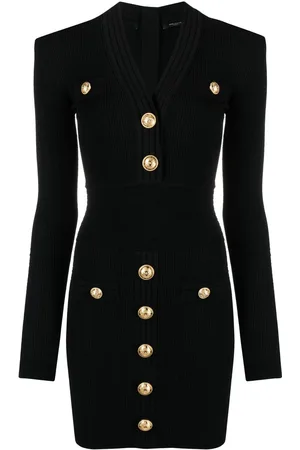 Balmain Vestido corto con detalle de botones