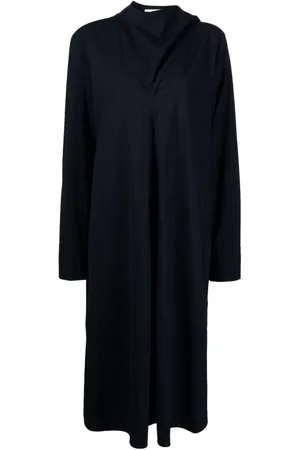 STUDIO NICHOLSON Vestido midi con detalle de pañuelo