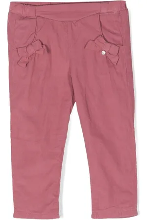 Tartine Et Chocolat Pantalones rectos con detalle de lazo
