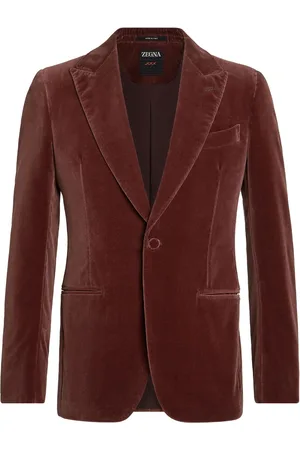 Ermenegildo Zegna Velvet-effect single-breasted blazer