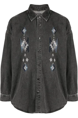 FIVE CM Camisa vaquera bordada