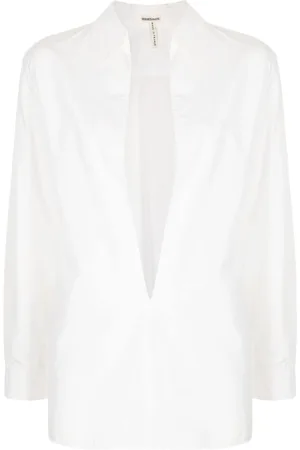 Hermès Camisa con cuello en V 1990-2000
