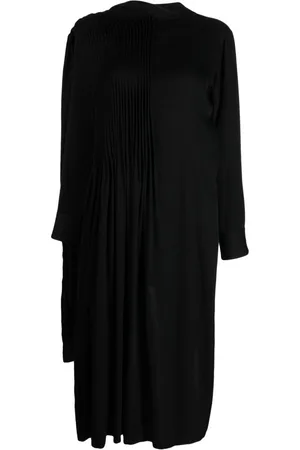 YOHJI YAMAMOTO Vestido midi asimétrico drapeado