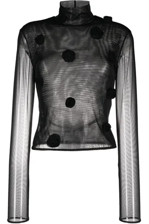 BLUMARINE Top con apliques florales