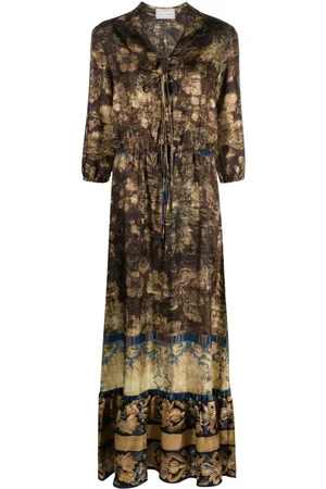 PIERRE-LOUIS MASCIA Vestido largo con estampado floral