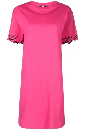 Karl Lagerfeld Vestido corto con logo bordado