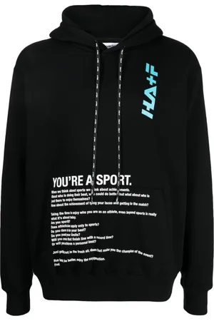 Haider Ackermann Text-print cotton hoodie