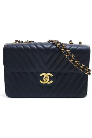 CHANEL Bolso de hombro con acolchado chevron 1992