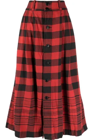 Ralph Lauren Falda Lewis acampanada a cuadros