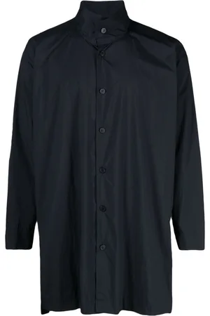 Issey Miyake Stand-up collar oversized shirt