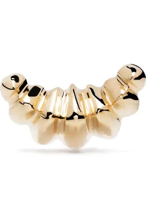 Lizzie Mandler Pendientes Croissant en oro amarillo de 18 kt con apliques