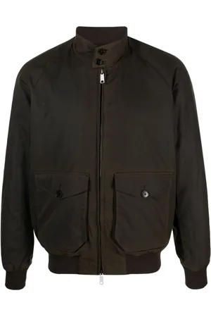Baracuta Zip-up waxed-cotton jacket
