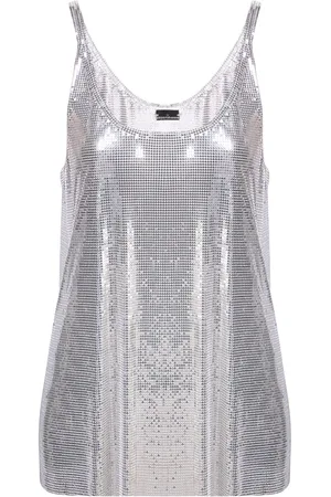 Paco rabanne Top metalizado sin mangas