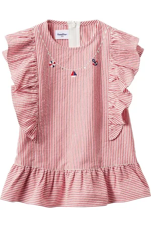 Familiar Blusa con motivo bordado
