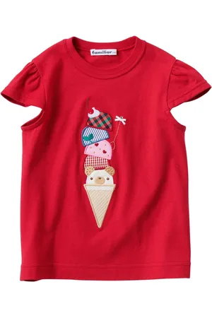 Familiar Camiseta con aplique de helado