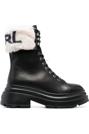 Karl Lagerfeld Botines con logo de apliques