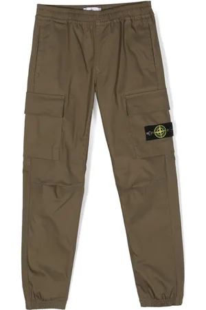 Stone Island Pantalones cargo con parche Compass