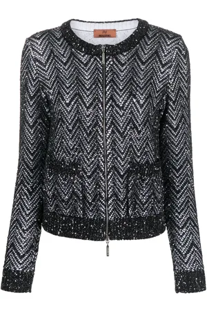 Missoni Chaqueta de chevron con lentejuelas