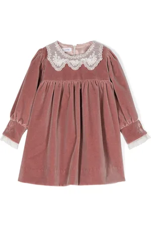JESURUM BABY Vestido de terciopelo con detalle de encaje