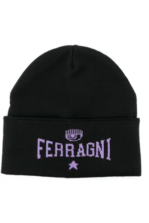 Chiara Ferragni Gorro con logo en intarsia