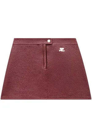 Courrèges Minifalda de vinilo acampanada