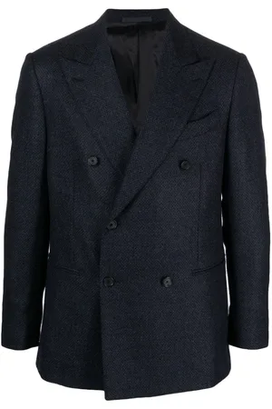CARUSO Blazer texturizado con doble botonadura